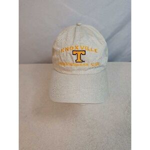 Castaways Knoxville Quarterback Club Embroidered Baseball Cap Hat Tan Orange NWT